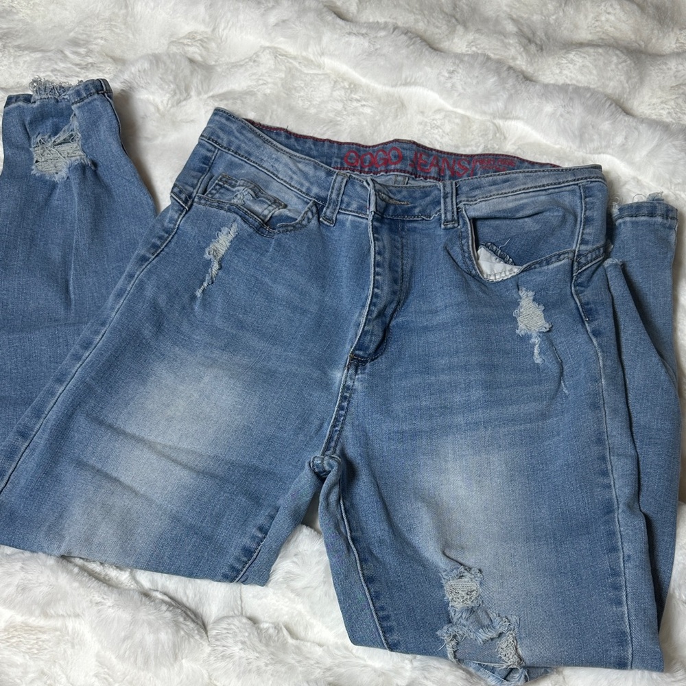 GOGO Light Blue Boyfriend Jeans